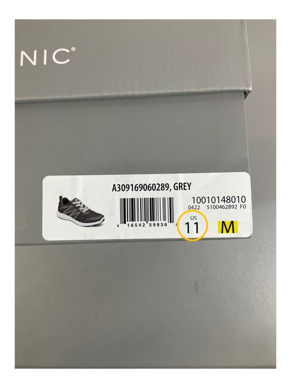 Vionic Shay Men's Grey Mesh Gored-Lace Sneakers, Medium Width, US Size 11